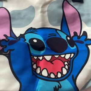 Back to school Stitch school Tote Bag w/ Zipper closure Blue/Pink NWOT. Book bag